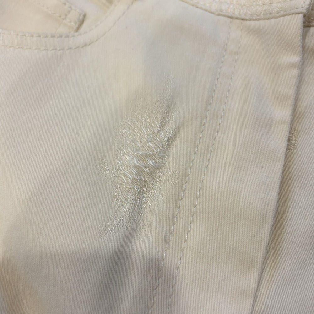 Sandro Paris cream wide legs crop‎ distressed pants - Picture 5 of 8